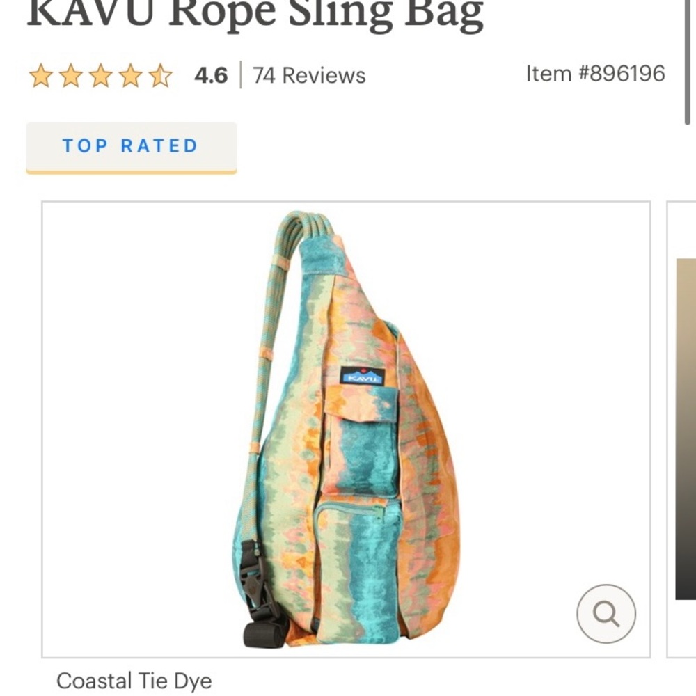 Kava Sling rope bag backpack Coastal Tie Dye